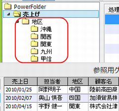 フォルダにドロップ